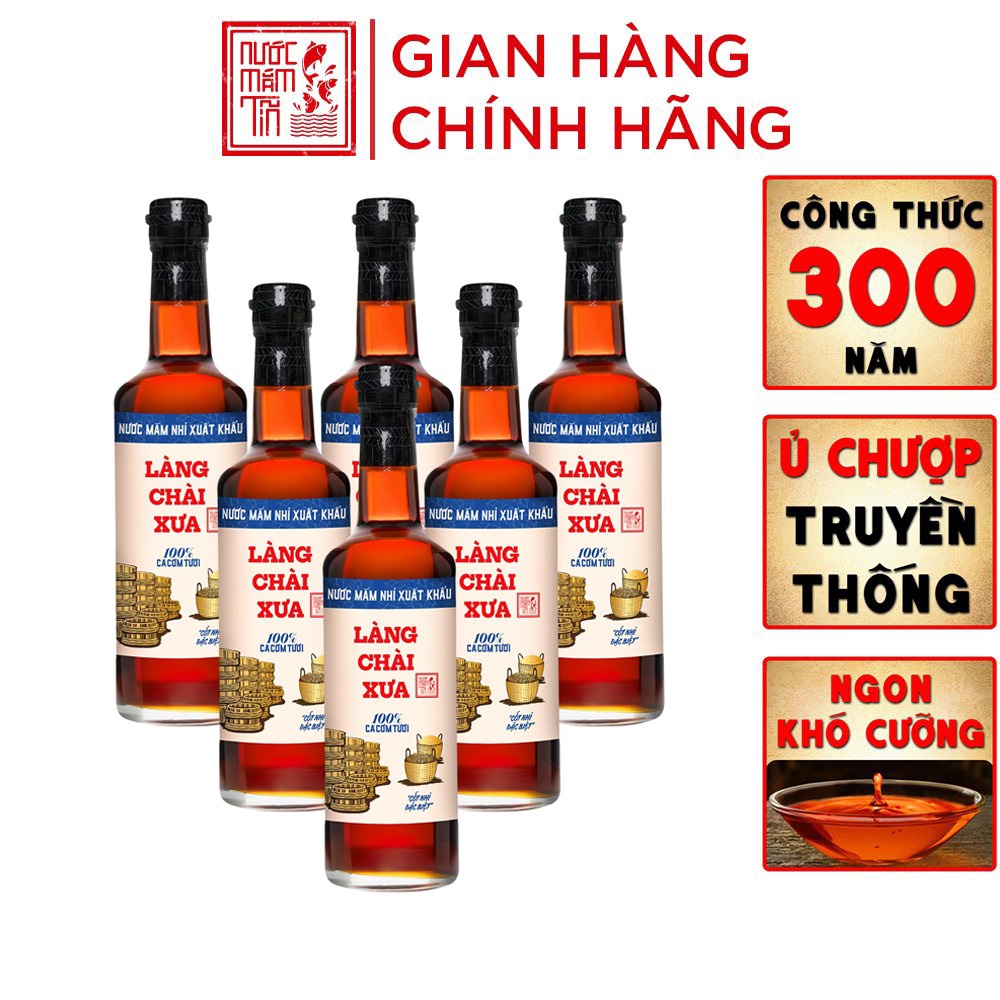 [combo 6 Chai] Nước Mắm Nhỉ Xuất Khẩu Nhãn Xanh 500ml – Làng Chài Xưa