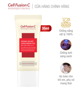 Kem chống nắng an toàn cho mọi loại da – Cell Fusion C Derma Relief Sunscreen 100 SPF50+/PA++++ 35ml