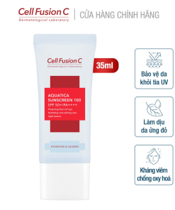 Kem chống nắng cấp ẩm, dịu da – Cell Fusion C Aquatica Sunscreen 100 SPF 50+/ PA++++ 35ml