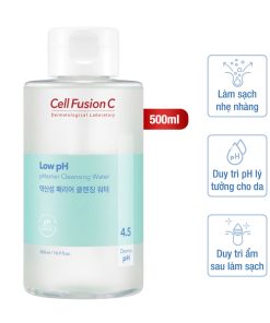 Nước rửa mặt làm sạch an toàn 3 trong 1, duy trì PH lý tưởng 500ml – Cell Fusion C Low pH pHarrier Cleansing Water