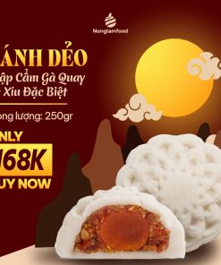 Bánh Trung Thu 2024 – Hộp lẻ Bánh Dẻo Thập Cẩm Gà Quay Jambon Xá Xíu 1 Trứng 250g
