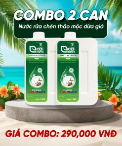 Combo 02 Nước rửa chén thảo mộc dừa già – Econova Piatti Al Cocco