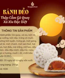 Bánh Trung Thu 2024 – Hộp lẻ Bánh Dẻo Thập Cẩm Gà Quay Jambon Xá Xíu 1 Trứng 250g