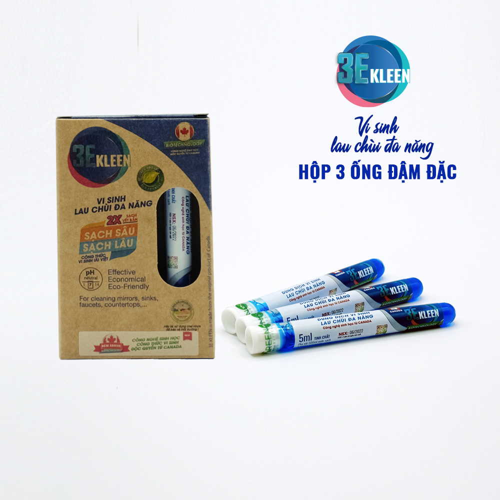 Hộp vi sinh lau chùi đa năng 3E Kleen (03 ống 5ml)