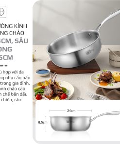 Chảo inox Olivo Steve 2485