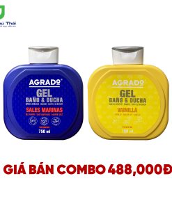 Combo 1: Sữa tắm Agrado hương Vanilla và Sữa tắm Agrado hương Marine Salt