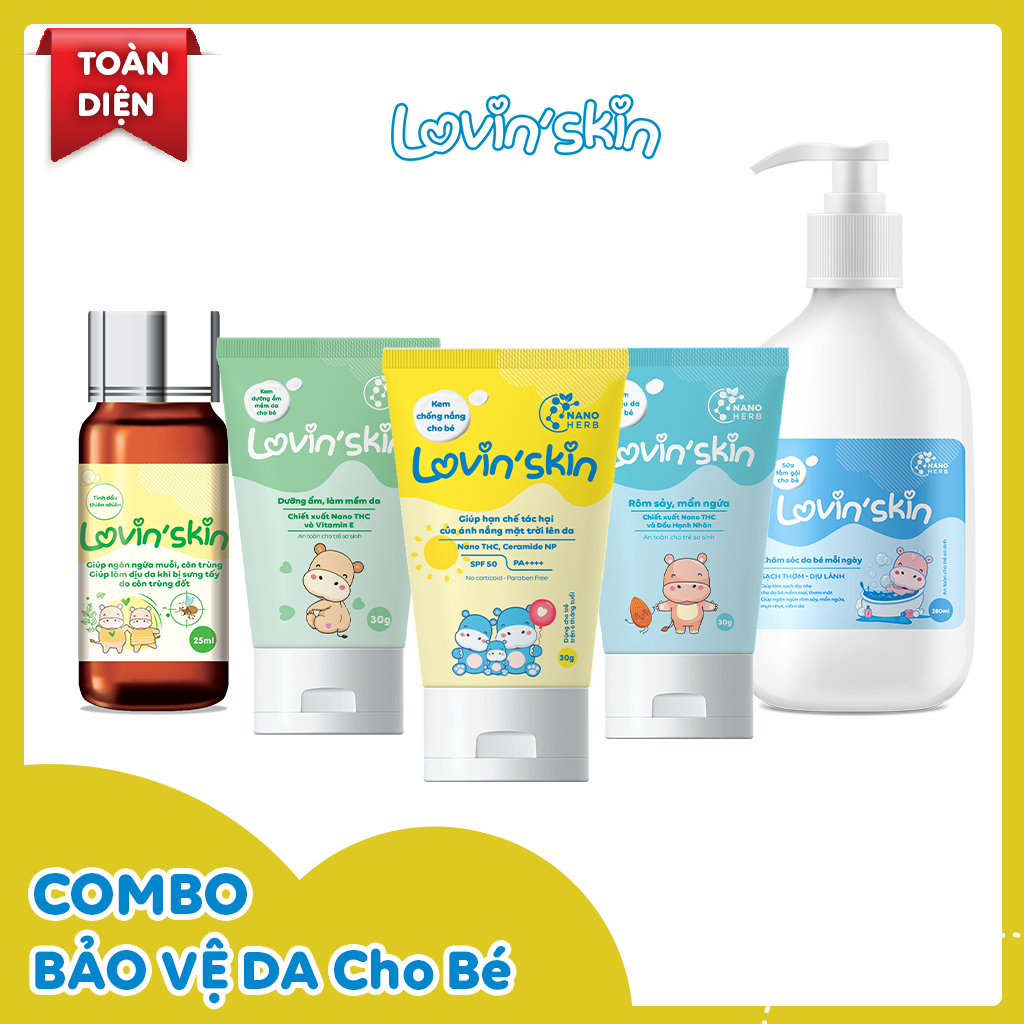 Combo bảo vệ da toàn diện cho bé Lovin’Skin