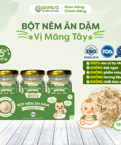 Set bột nêm ăn dặm Anpaso 180g Vị măng tây (gồm 03 lọ 60g)