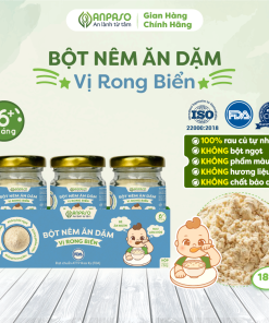 Set bột nêm ăn dặm Anpaso 180g Vị rong biển (gồm 03 lọ 60g)