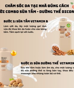 Combo 3: Sữa dưỡng thể Dicora Urban Fit Vitamin B và Sữa tắm Dicora Urban Fit Vitamin B