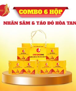 Combo 6 hộp thực phẩm bổ sung CND Ginseng nhân sâm táo đỏ hòa tan (Kèm túi)