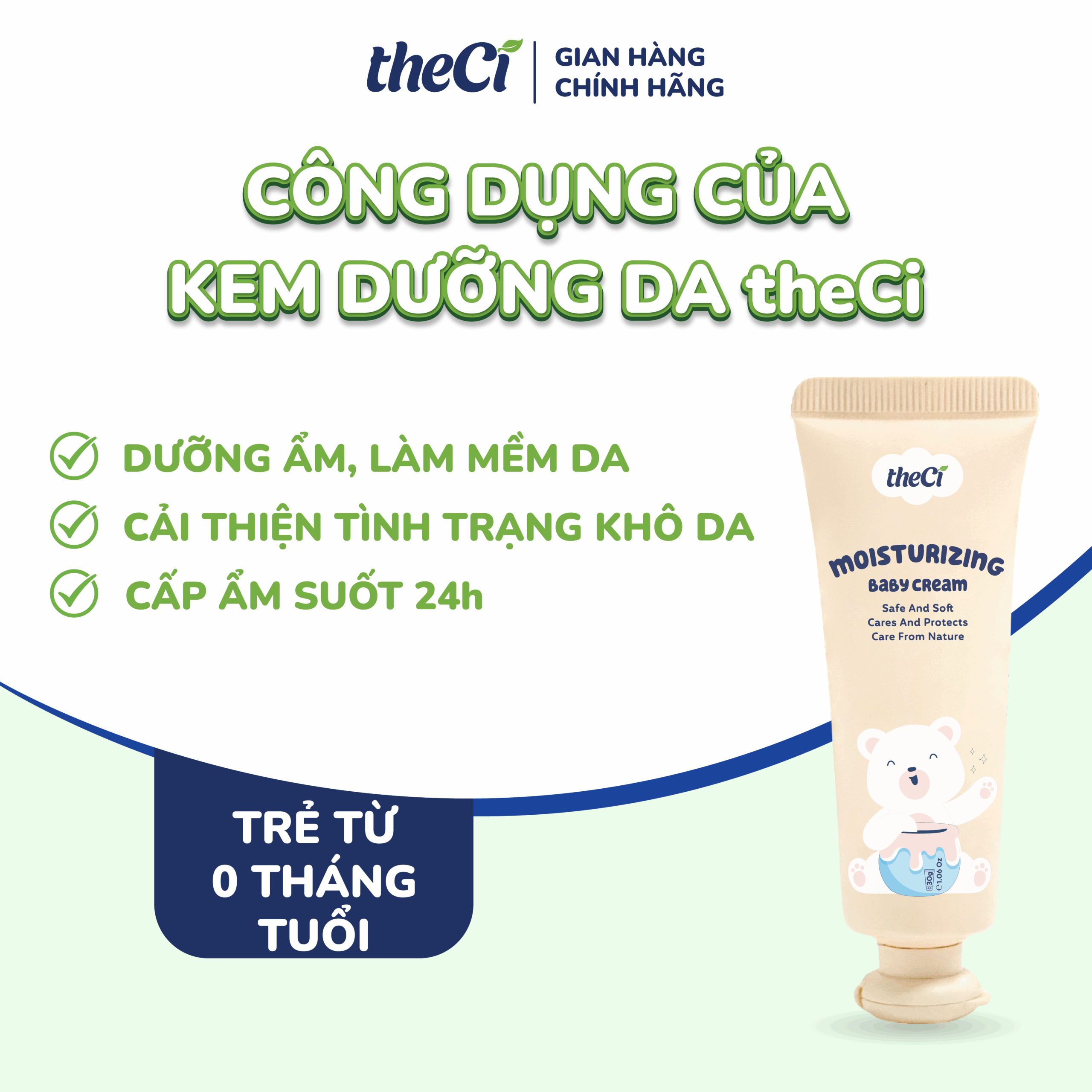 Kem dưỡng ẩm toàn diện cho bé 30g 3 Kem dưỡng ẩm toàn diện cho bé 30g