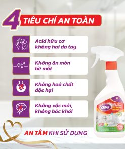 Siêu tẩy cặn canxi Obay 450ml (tẩy vách kính, sen vòi, lavabo, chậu rửa bát…)