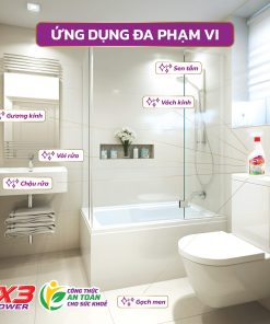 Siêu tẩy cặn canxi Obay 450ml (tẩy vách kính, sen vòi, lavabo, chậu rửa bát…)