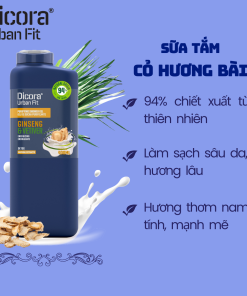 Sữa tắm Dicora Urban Fit Energy cỏ hương bài & nhân sâm 400ml