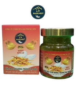 Tổ yến chưng Đông trùng hạ thảo 25% sợi tổ yến nguyên chất – Hủ lẻ 70gr
