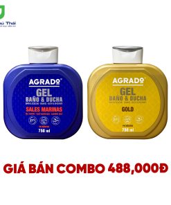 Combo 2: Sữa tắm Agrado hương Marine Salt và Sữa tắm Agrado hương Gold