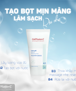 Sửa rửa mặt pH thấp – Cell Fusion C Low pH pHarrier Cleansing Foam 165ml