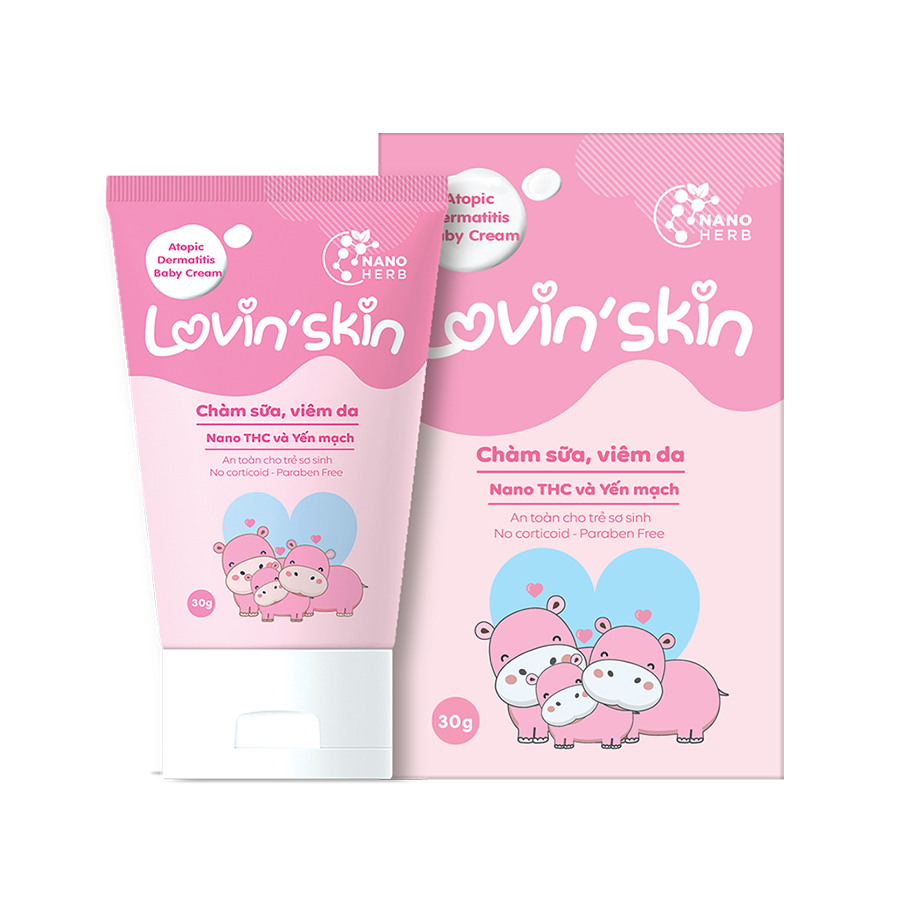 Kem bôi chàm sữa, viêm da cho bé Lovin’skin 30g (Atopic dermatitis baby cream)