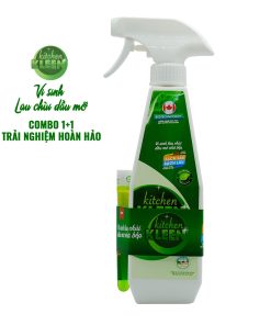 Bộ vi sinh lau chùi dầu mỡ Kitchen Kleen (01 Chai 500ml + 01 ống 5ml)