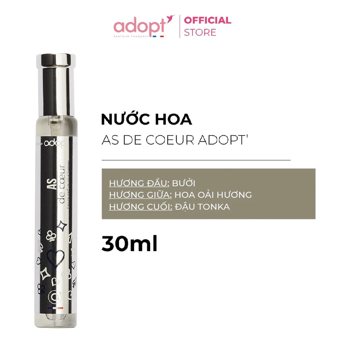 Nước Hoa Nam As De Coeur 30ml – Adopt’