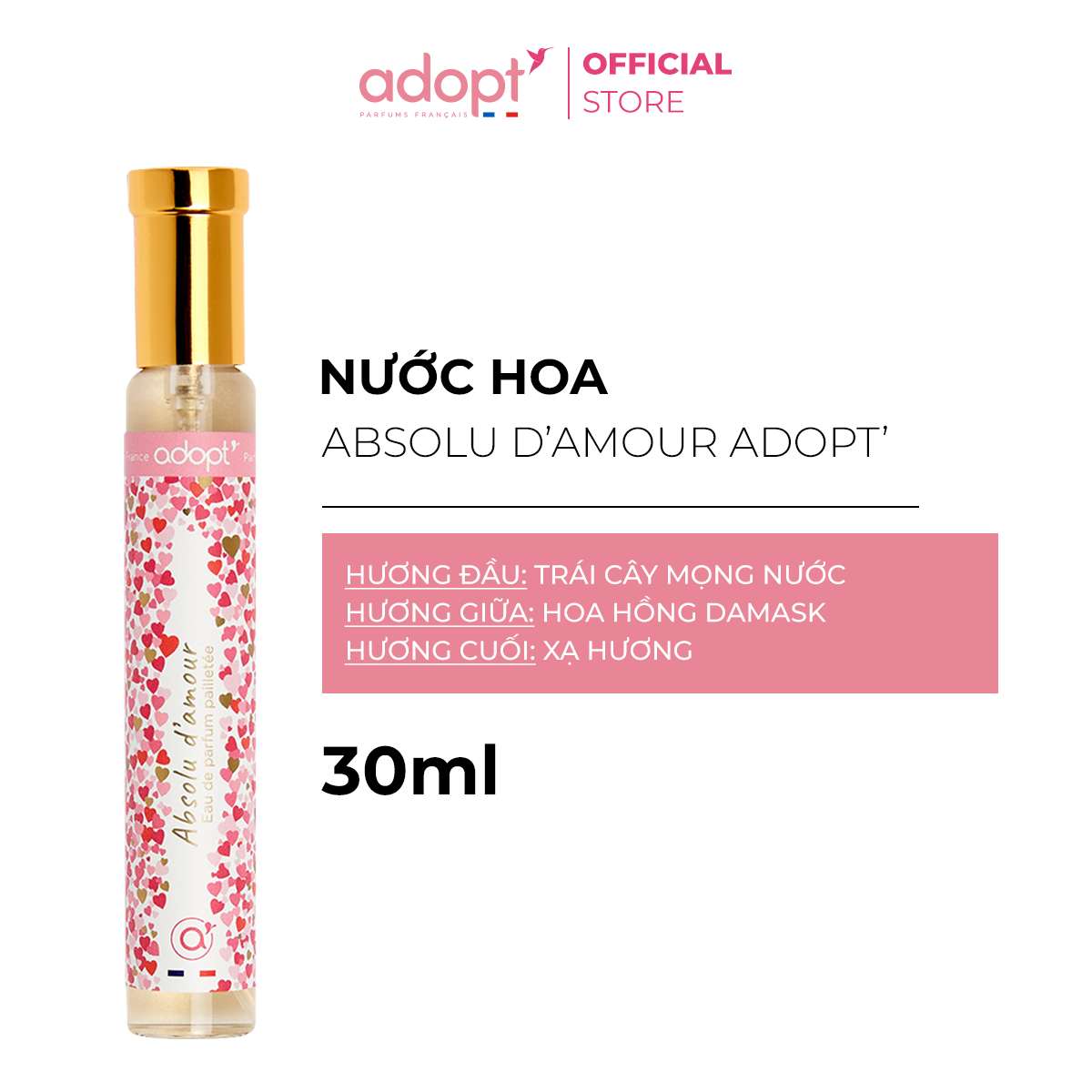 Nước Hoa Nữ Absolu D’amour 30ml – Adopt’