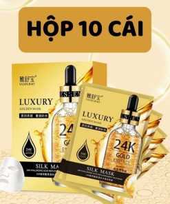 Mặt Nạ Vàng 24k Hộp 10 Cái Dưỡng ẩm Phục Hồi Hư Tổn Da Mặt – Gdn