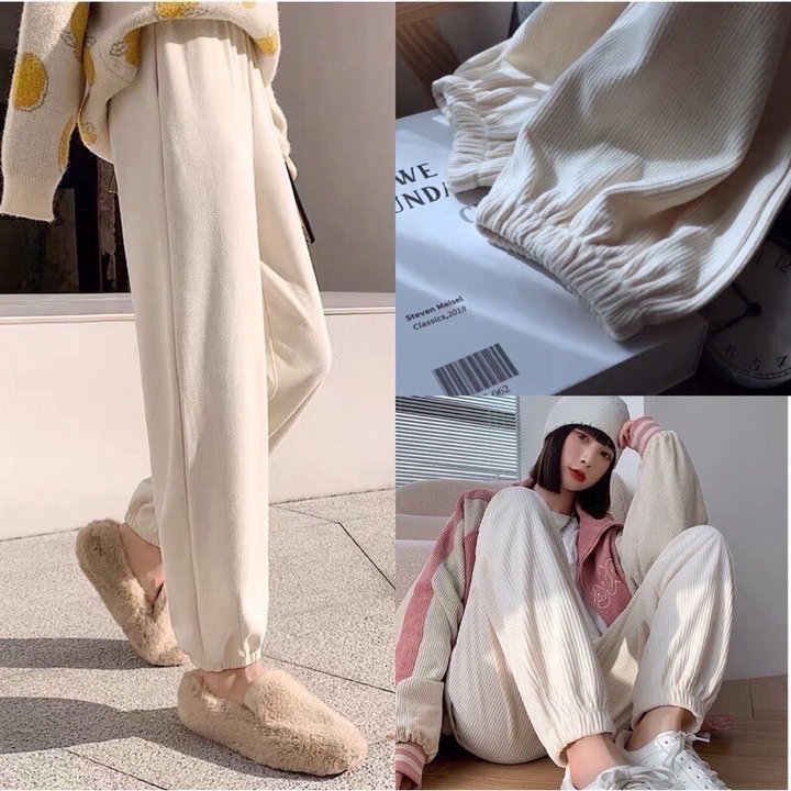 Quần Jogger Nhung 4 Màu Cực Xinh, Kiểu Dáng Thể Thao Dành Cho Bạn Nữ – Chipxinhxk
