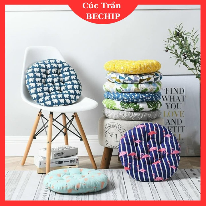 đệm Ngồi Bệt Tròn 3d, Nệm Lót Ghế Ngồi Bàn Trà Kiểu Nhật Bông Trắng Cực êm ️ctb494 – Bechip