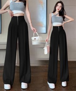 Quần ống Rộng Cạp Cao Khóa Trước Qags – Be Yourself