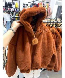 áo Khoác Lông Gấu Cute Nữ Hàng Quảng Châu Loại 1