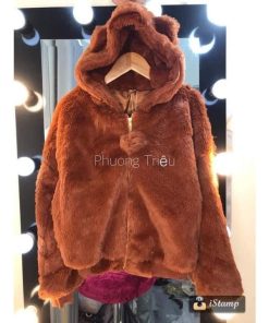 áo Khoác Lông Gấu Cute Nữ Hàng Quảng Châu Loại 1