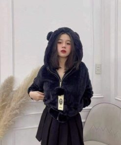 áo Khoác Lông Gấu Cute Nữ Hàng Quảng Châu Loại 1