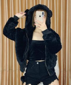 áo Khoác Lông Gấu Cute Nữ Hàng Quảng Châu Loại 1