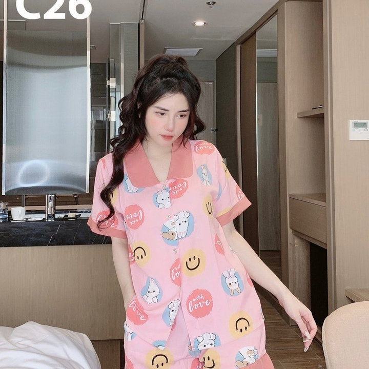 Sét Bộ đùi Gấu Viền Pijama Nhiều Họa Tiết Xinh Xắn