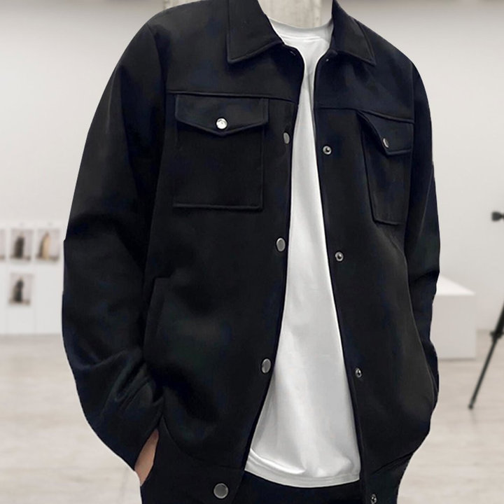 áo Khoác Nam Nhung Tăm Tuto5 Menswear Kn02 – Túi Hộp, Cúc Bấm,kiểu Dáng Hàn Quốc,chất Liệu Cao Cấp Form Rộng ấm áp – Tuto5