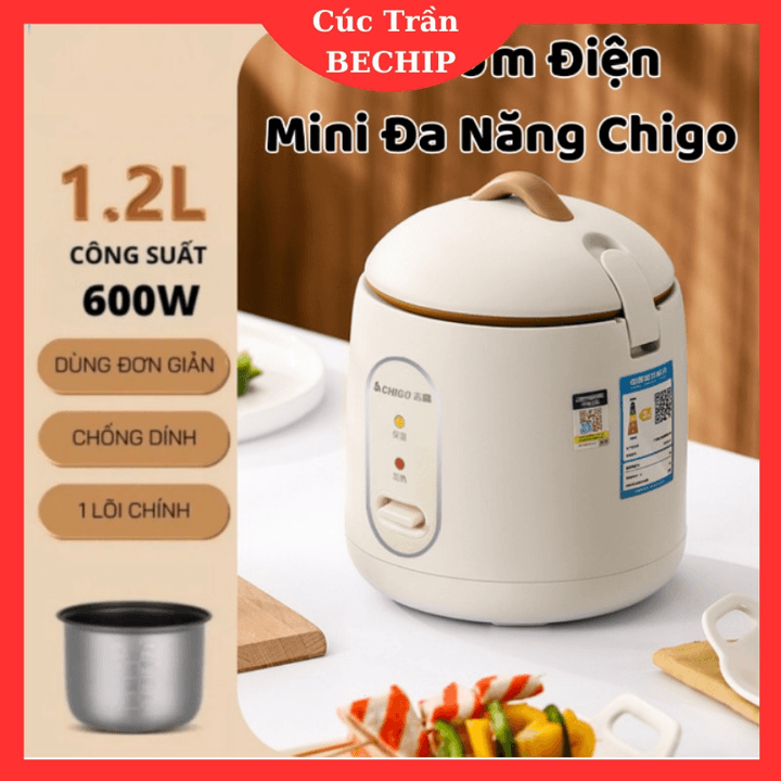 Nồi Cơm điện Mini Chigo 1.2l Phong Cách Nhật Bản Ctb532 – Bechip