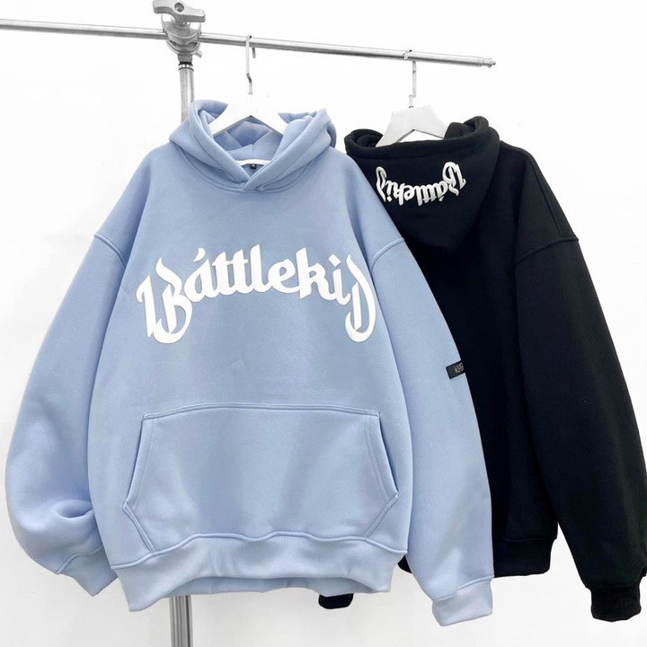 áo Khoác Hoodie Nam Nữ Form Rộng Có Nón Họa Tiết In Chữ Battlekij – Htm Fashion
