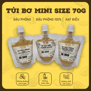 Túi Bơ Minisize Bơ đậu Phộng, Bơ Hạt điều 70g – Gói Nhỏ Tiện Lợi, Gọn Nhẹ, Giàu Dinh Dưỡng – Spoon It Up