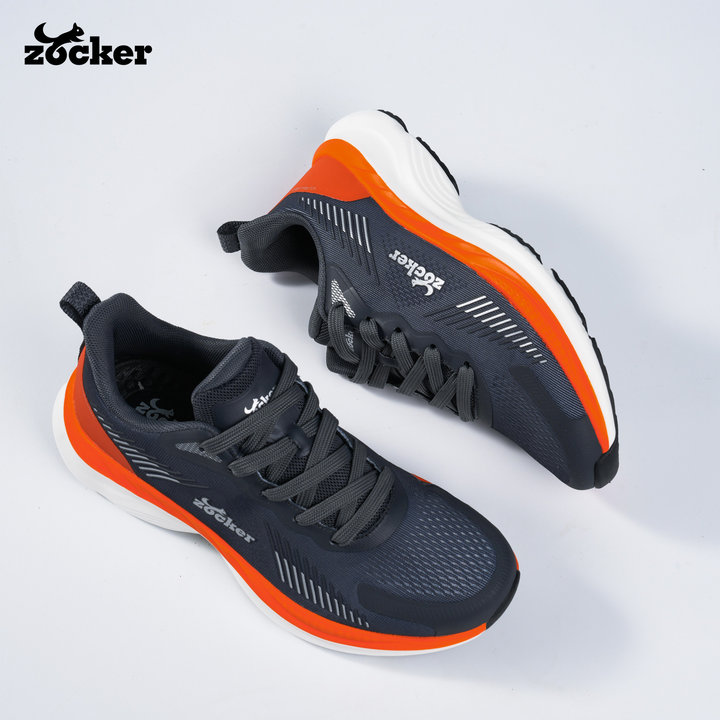 Giày Chạy Bộ Zocker Ultra Light Xám Cam – Zocker