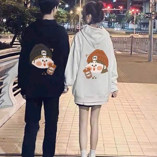 áo Hoodie Coupe Nam Nữ In Hình Cô Bé Cậu Bé Trà Sữa Vải Nỉ Form Rộng Unisex Tp798 – Golden Dream