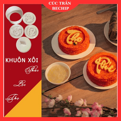 Khuôn Xôi Phúc Lộc Thọ, Khuôn Làm Bánh Phúc Lộc Thọ Ctb559 – Bechip