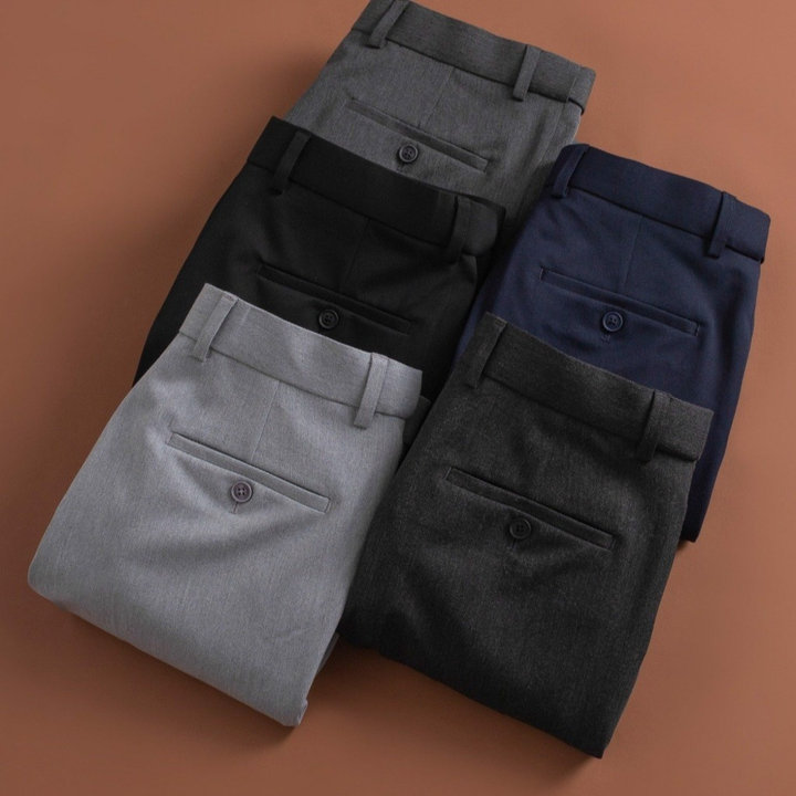 Quần âu Nam ống đứng Tuto5 Menswear Qd05 – Quần Tây Nam Trơn Dáng Suông Slimfit Cạp Chun ẩn Co Giãn Vải Dày Cao Cấp-tuto5