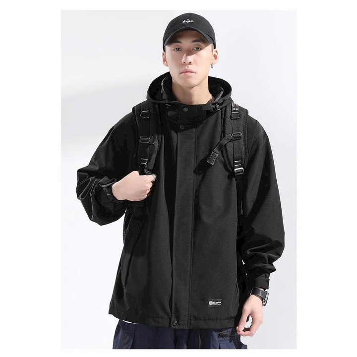 áo Khoác Bomber Dù Trơn Có Mũ Nam Nữ Form Rộng 2 Lớp Gu843 – Nana House