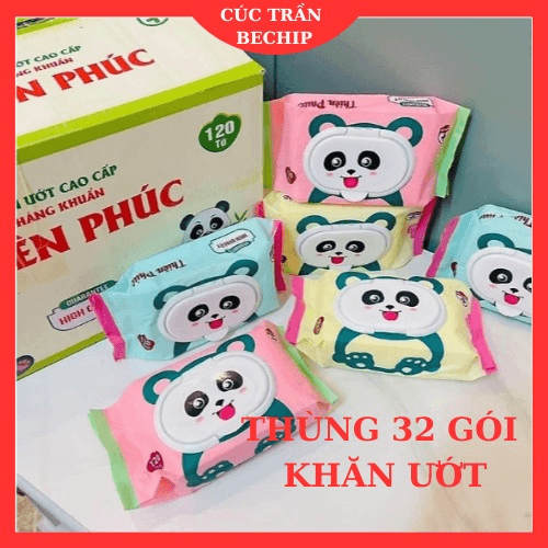 [thùng – 32 Gói] Khăn Giấy ướt Thiên Phúc Không Mùi, Kháng Khuẩn, Siêu Dai, Siêu Mềm Ctb46 – Bechip