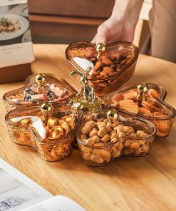 Khay Mứt Xoay Trái Tim 5 Ngăn Trong Suốt – Gdn