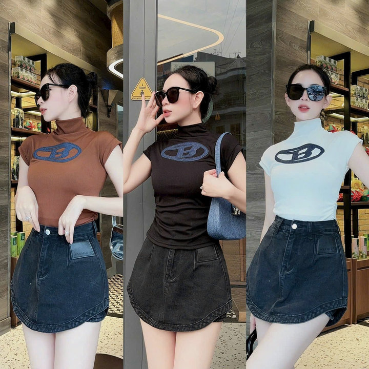 áo Thun Borip Chữ B Cổ Cao Hot Trend – Kim