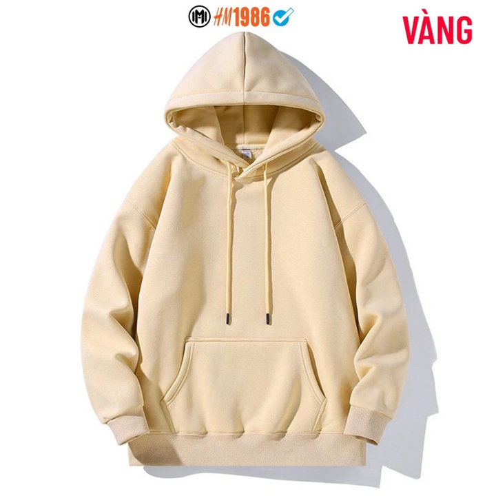 áo Nỉ Hoodie Trơn Dây Nhỏ Mũ Rộng 2 Lớp Unisex Nam Nữ Mặc được