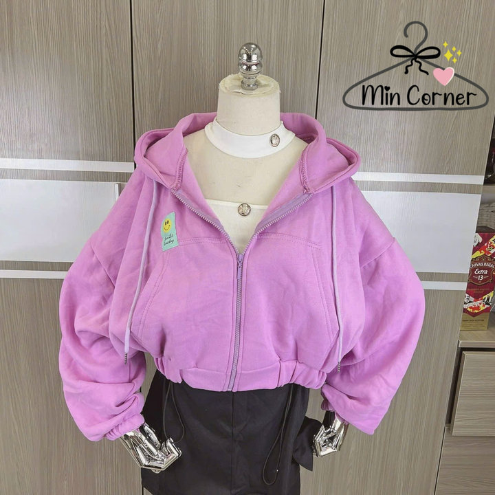 Khoác Nỉ Tay Bo Cánh Dơi Logo Mặt Cười Mak52 – Min Corner