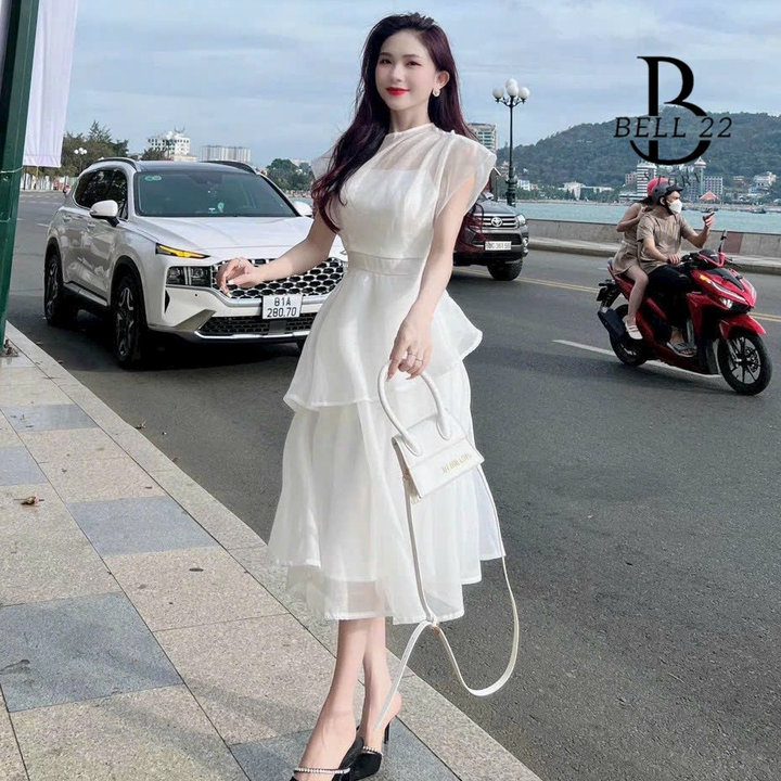 đầm Trắng Xoè Bèo 2 Lớp Voan( Có Lót) B1269 – Bell22 Store